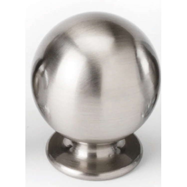 Knob IV Collection Round Satin Nickel Brass 1 Inch 1-1/4 Inch 3/4 Inch - Frankwebs