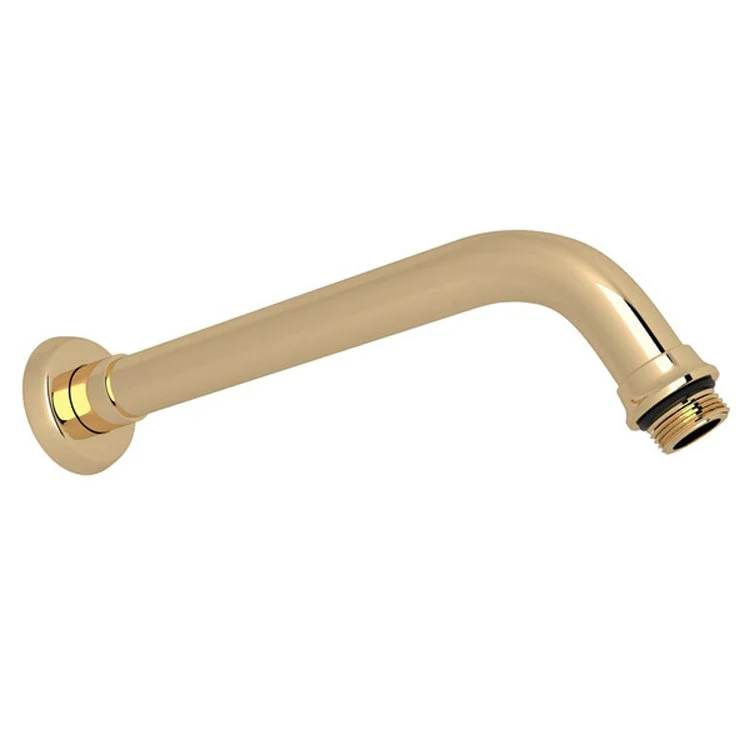 Shower Arm Holborn Satin Nickel 8 Inch 1/2IN Female Inlet & 1/2IN Male Outlet Brass 110 Degree Angle Wall Mount - Frankwebs