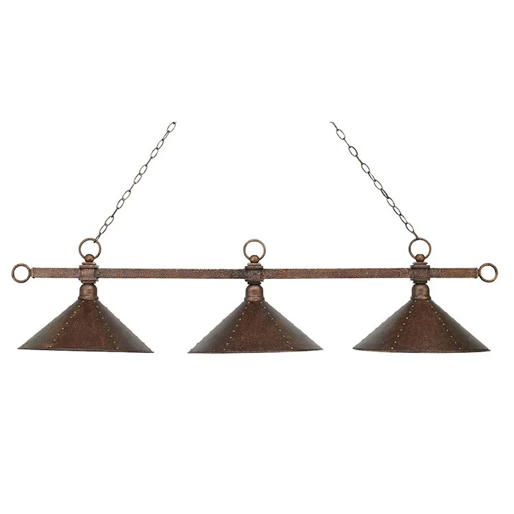 Designer Classic Three-Light Linear Billiard Chandelier - Frankwebs