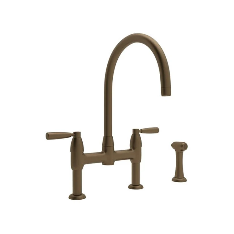 Kitchen Faucet Holborn Contemporary 8 Inch Spread 2 Lever CEC Satin Nickel Swivel C-Spout 3 Hole 1.8 Gallons per Minute - Frankwebs
