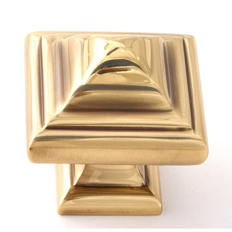 Knob Geometric Square Satin Nickel Brass 1-1/4 Inch 1-1/4 Inch 1 Inch - Frankwebs