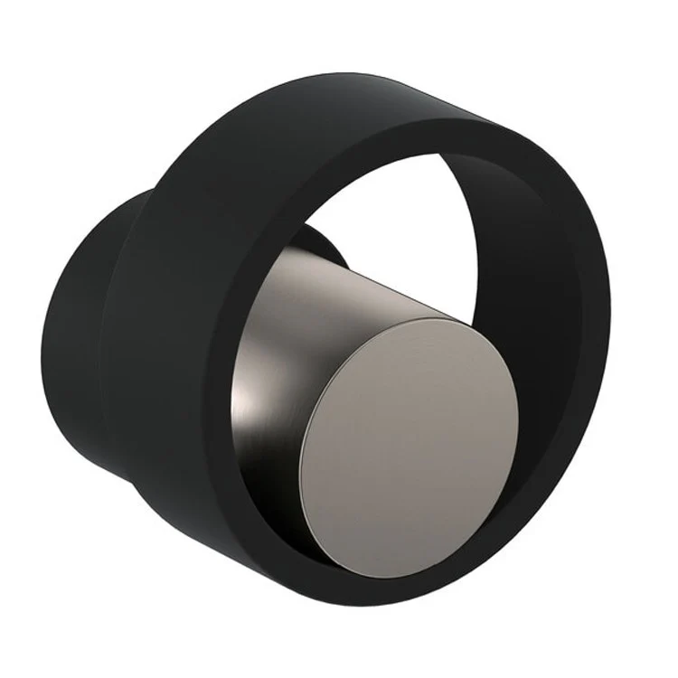 Volume Control Trim Eclissi with Diverter 1 Circular Handle Matte Black/Satin Nickel - Frankwebs