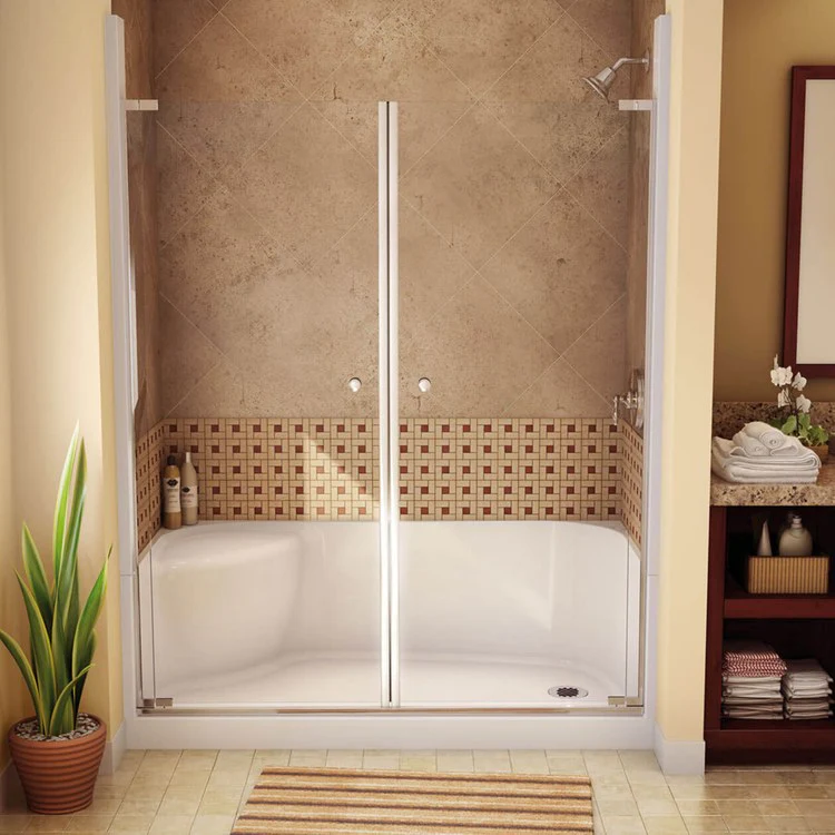 Shower Module 59-7/8 x 30 x 20-1/8 Inch AcrylX White Left Hand Seat - Frankwebs