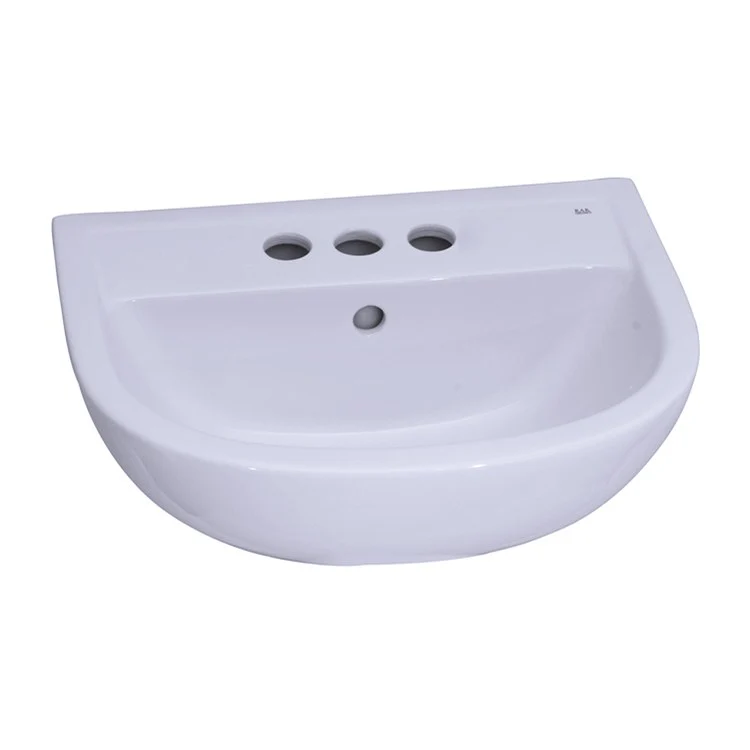 Pedestal Lavatory Compact 450 Centerset White Round - Frankwebs