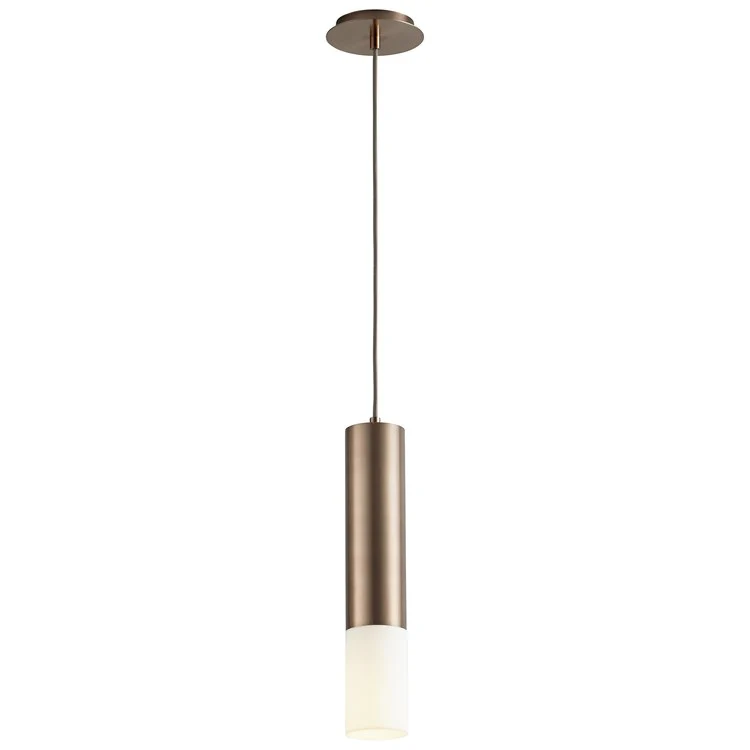 Opus Single-Light LED Mini Pendant with Acrylic Shade - Satin Copper - Frankwebs