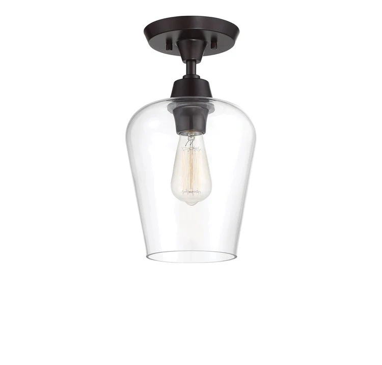 Octave Single-Light Semi-Flush Mount Ceiling Fixture - Frankwebs