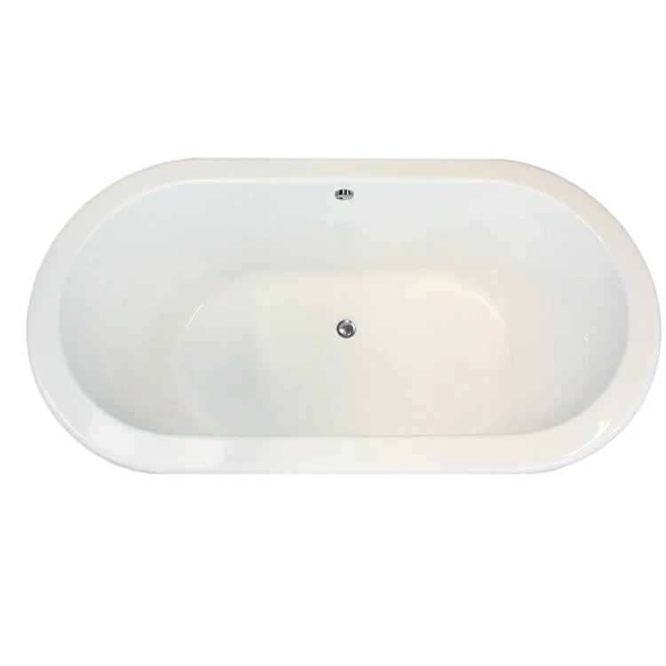 Soaking Tub Designer Collection Palmer 70 x 36 Inch Drop-In Tub Only Side Center Bone Acrylic - Frankwebs