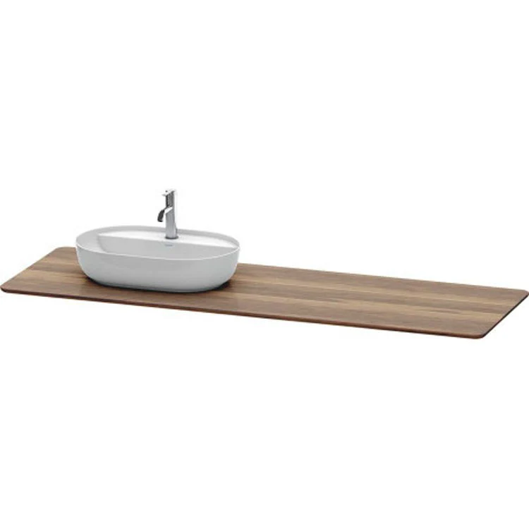 Lavatory Console Luv American Walnut Single Basin Massive 23-3/8 x 70-1/4 Inch Left Basin - Frankwebs