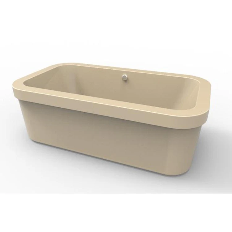Air Tub Designer Collection Elizabeth Freestanding Bone Rectangle Acrylic 72 x 40 x 24 Inch - Frankwebs