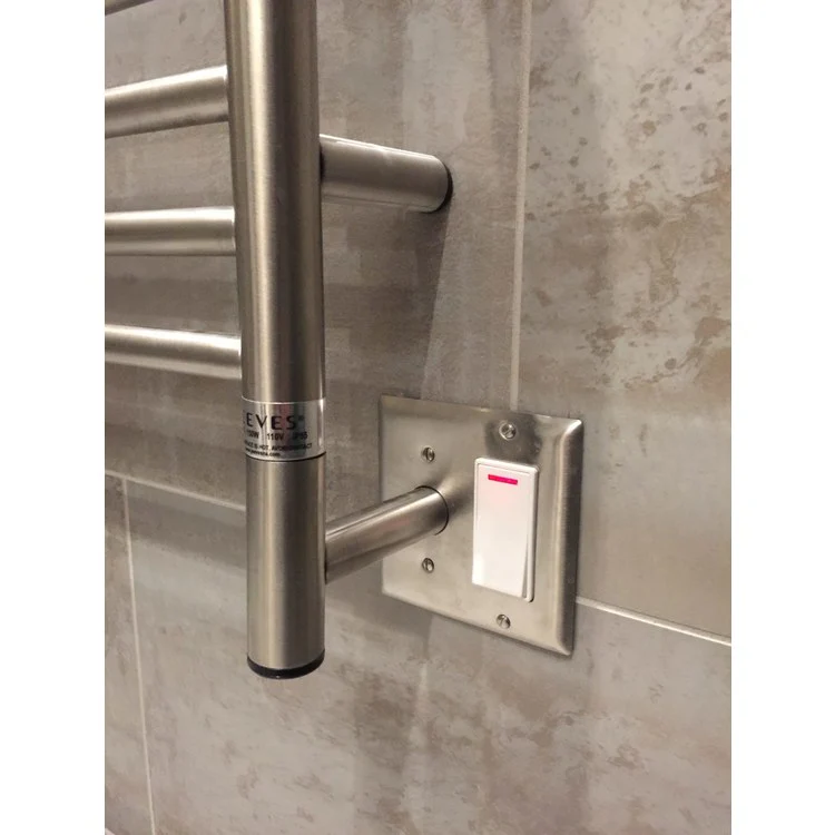 Faceplate Jeeves Double Gang 4-1/2 x 4-1/2 Inch Brushed Stainless for Hardwire Towel Warmer - Frankwebs