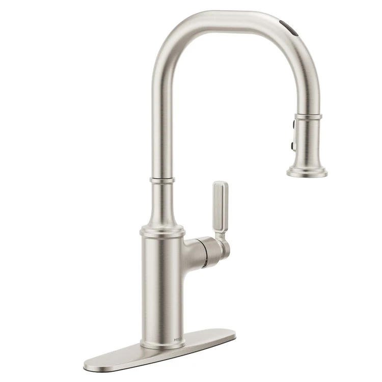Kitchen Faucet Smyth 1 Lever ADA Spot Resist Stainless High Arc 1/3 Hole Voice Activated 1.5 Gallons per Minute - Frankwebs