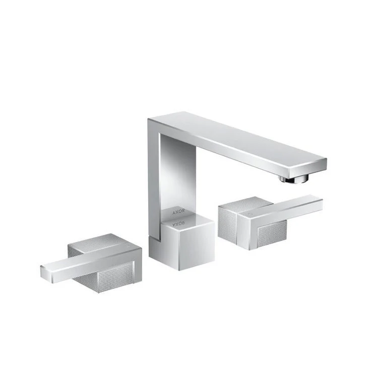 Lavatory Faucet Edge Widespread Diamond Cut 8 Inch Spread 2 Lever ADA Chrome 1.2 Gallons per Minute Rigid Less Drain 3 Hole 5-1/8 Inch - Frankwebs