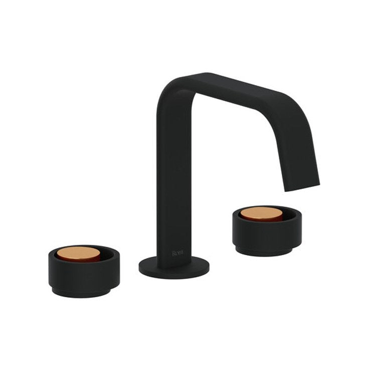 Lavatory Faucet Eclissi 2 Circular Matte Black/Satin Gold 1.2 Gallons per Minute 4-1/8 Inch - Frankwebs