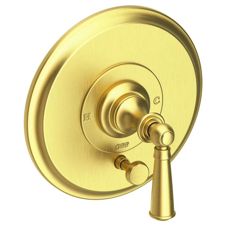 Sutton Pressure Balance Tub/Shower Valve Trim Only with Lever Handle - Satin Brass PVD - Frankwebs