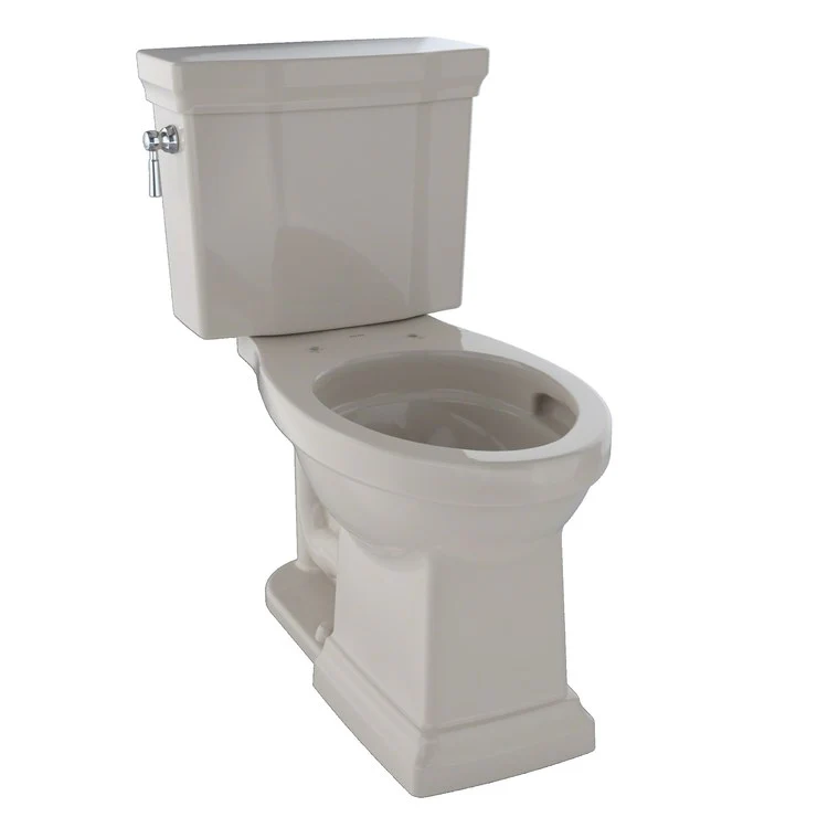 Toilet Promenade II 2 Pieces Close Coupled Universal Height Bone Elongated ADA 31-1/4 Inch 1.28 Gallons per Flush Left Hand Chrome Less Seat - Frankwebs