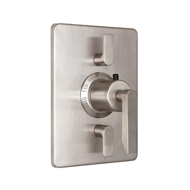 Thermostatic Trim Rincon Bay Rectangular with Dual Volume Control 3 Lever Bella Terra Bronze ADA for Requires Rough Valve TH52-R Or TH52D2-R Handles and Escutcheon Brass 7-7/8 Inch Length - Frankwebs