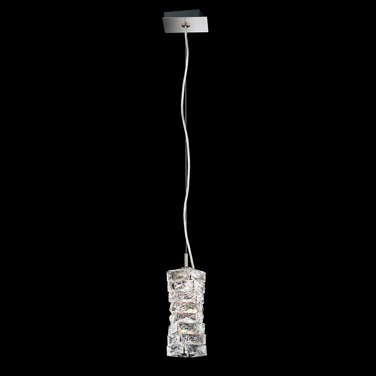 Glissando Single-Light LED Pendant with Clear Swarovski Crystals - Frankwebs