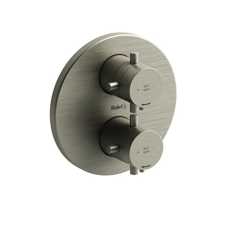 Thermostatic Valve Pallace Pressure Balance System Round 4-Way 2 Cross Chrome 7-1/8W x 7-1/8H Inch - Frankwebs