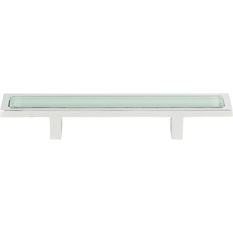 Drawer Pull Atlas Spa Green Polished Chrome Zinc Alloy 3 Inch 5-3/4 x 1 Inch - Frankwebs