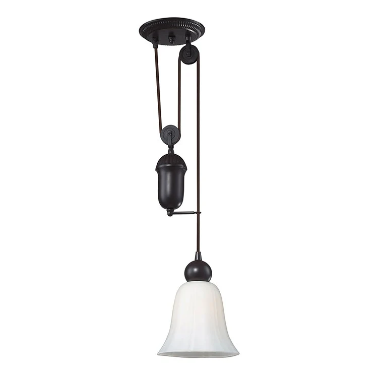 Farmhouse Single-Light Adjustable LED Pendant - Frankwebs