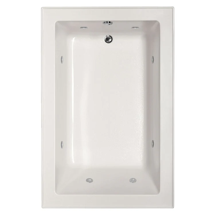 Whirlpool Tub Designer Collection Emma 66 x 42 x 22 Inch Drop-In End Drain Biscuit Rectangle - Frankwebs