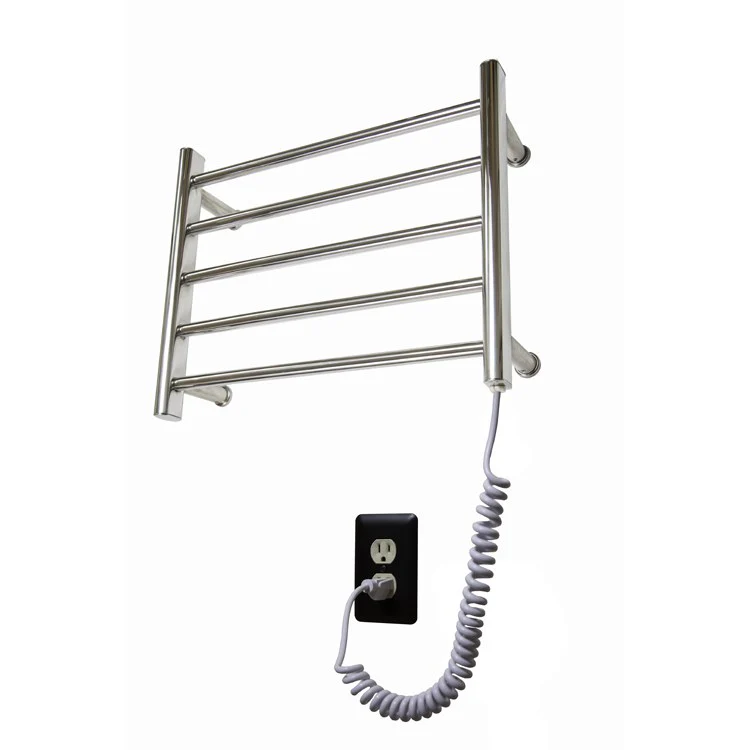Towel Warmer Diamond Gem Electric 5 Bar Wall Mount 20 Inch Bright Chrome Metal - Frankwebs