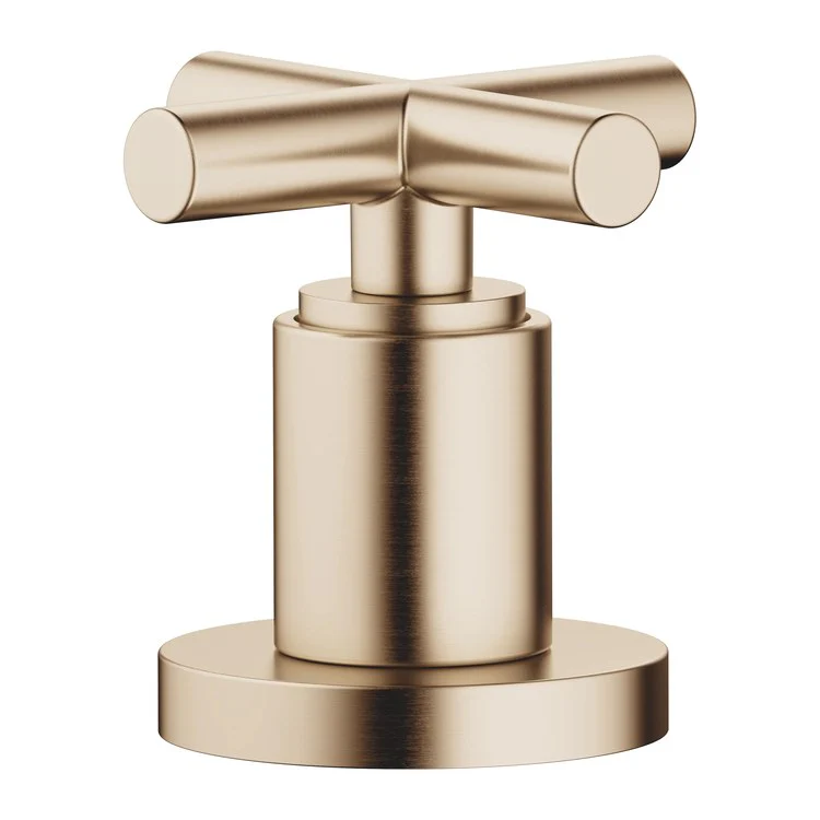 Deck Valve TARA Clockwise Closing Cross Brushed Champagne 1-1/4 Inch ADA - Frankwebs
