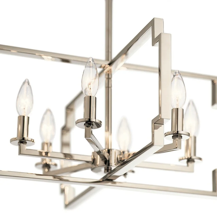 Downtown Deco Six-Light Chandelier/Semi-Flush Mount Ceiling Fixture - Frankwebs