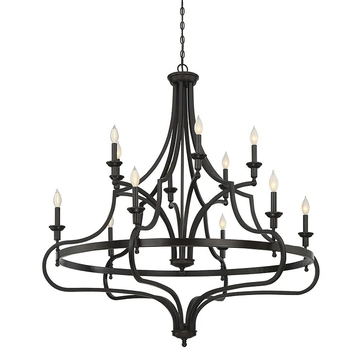 Sheilds Twelve-Light Three-Tier Chandelier - Frankwebs