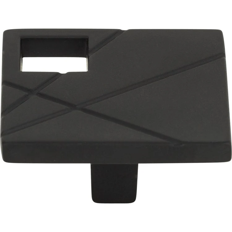 Knob Atlas Modernist Left Square Matte Black Zinc Alloy 1-1/2 Inch - Frankwebs