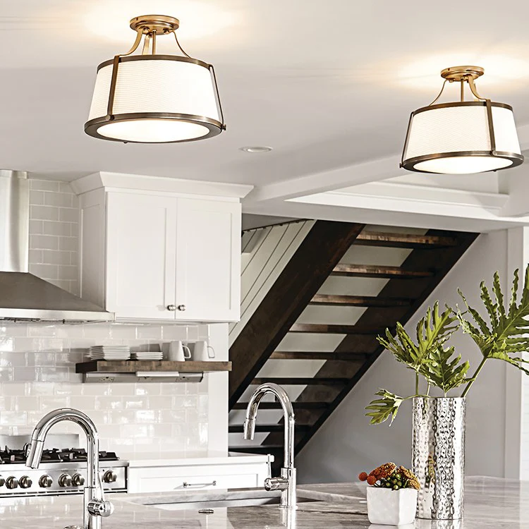 Charlotte Three-Light Semi-Flush Mount Ceiling Light - Frankwebs