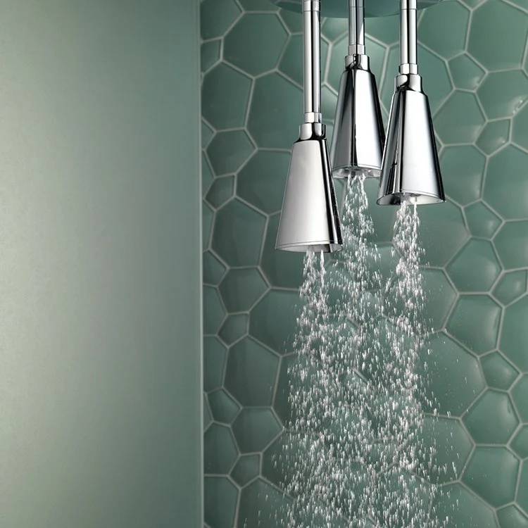 H2Okinetic Single-Function Three-Head Pendant Raincan Shower Head - Frankwebs