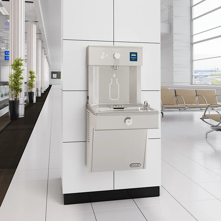 EZH2O Vandal-Resistant Bottle Filling Station with Single Refrigerated Cooler/Filter - Frankwebs
