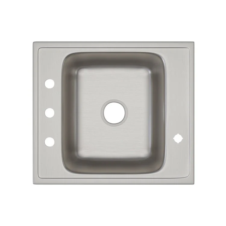Classroom Sink Lustertone 22 x 19.5 Inch Single Bowl 4 Hole Lustrous Satin Drop-In Minimum Cabinet Size 27 Inch 7-1/2 Inch 18 Gauge Bottom Only Pads 64090012 Mounting Hardware Included for Countertops Up to 3/4IN - Frankwebs
