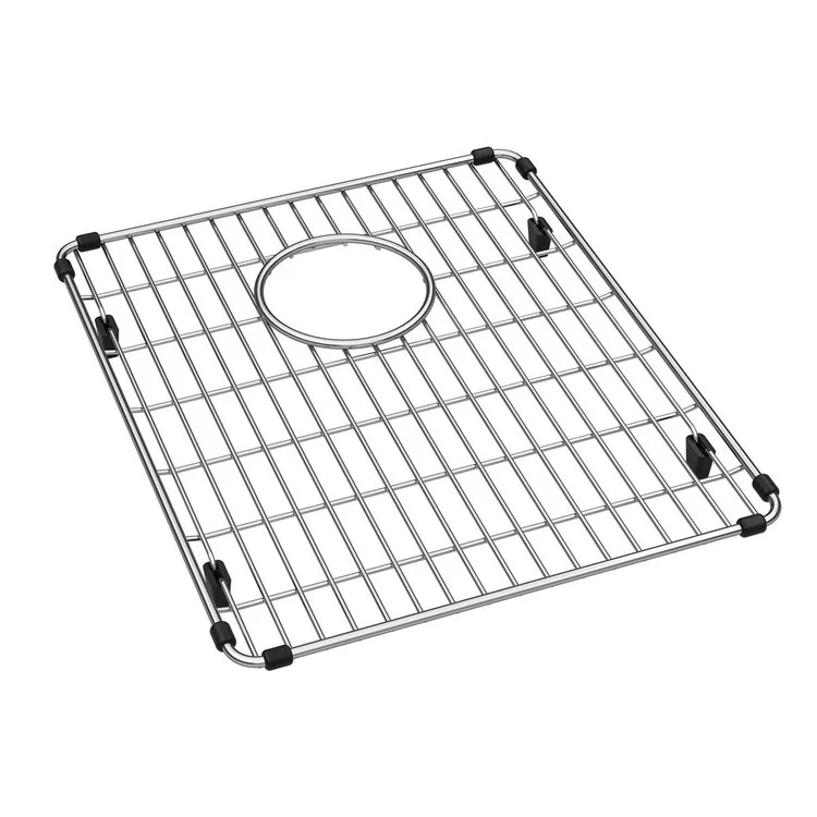 Sink Grid Bottom Grid 13 x 15.5 Inch Polished Stainless Steel for Bowls with Rear Center Drain Opening - Frankwebs