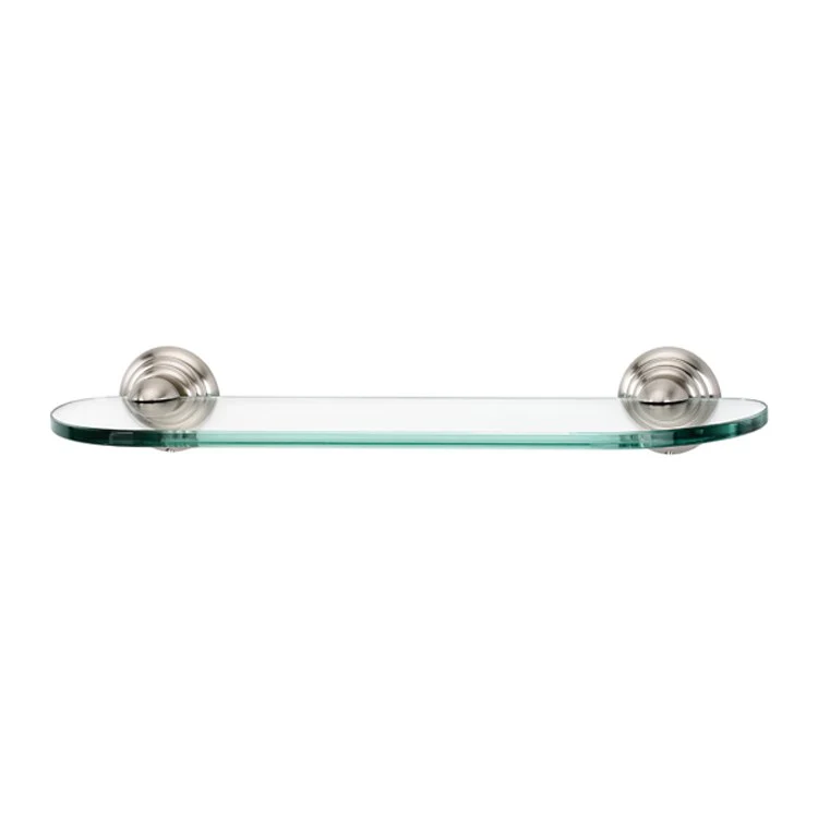 Shelf Embassy Bath with Brackets Satin Nickel 18 Inch Brass/Glass - Frankwebs