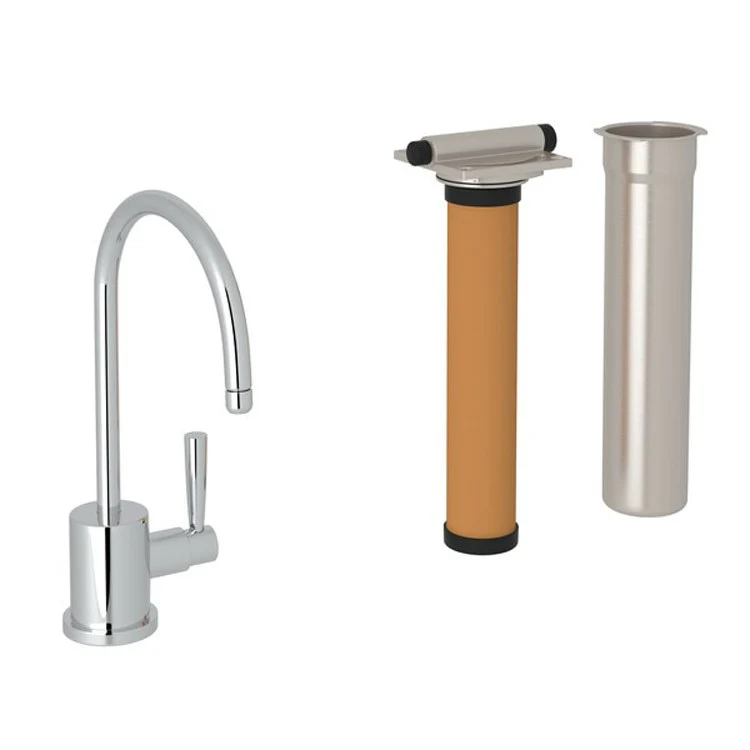 Filter Faucet Holborn Contemporary 1 Lever Polished Chrome 0.5 Gallons per Minute - Frankwebs
