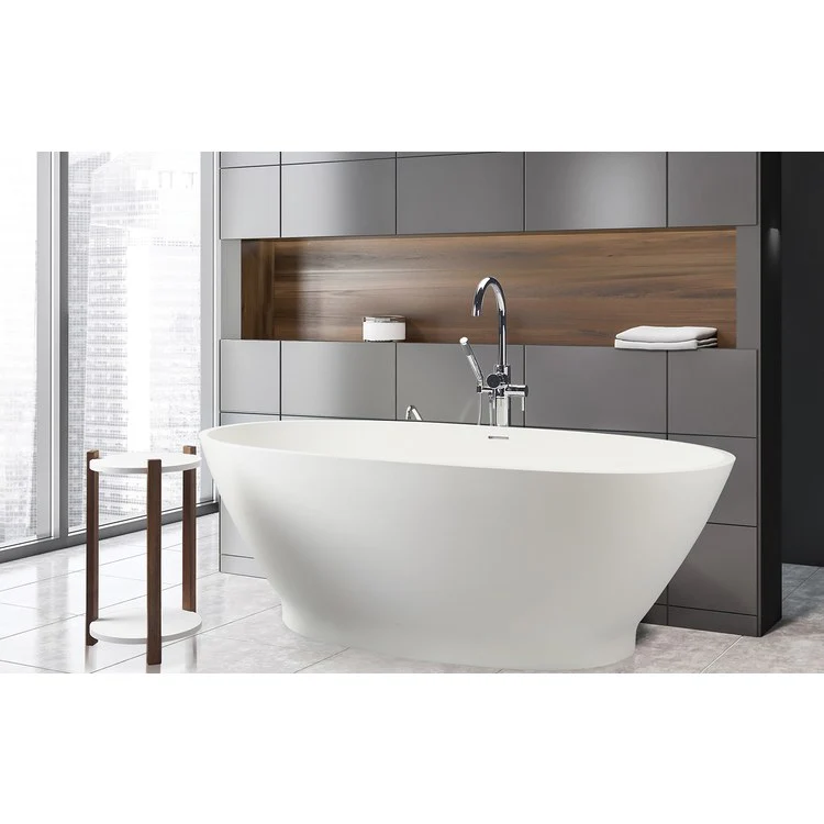 Side Table SculptureStone Matte White - Frankwebs