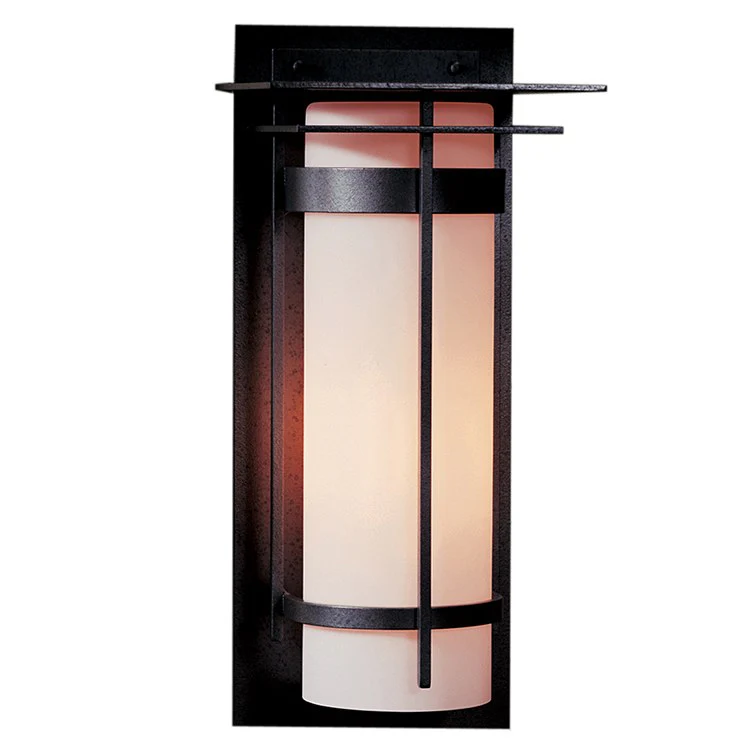 Banded with Top Plate Single-Light Large Outdoor Wall Sconce - Frankwebs