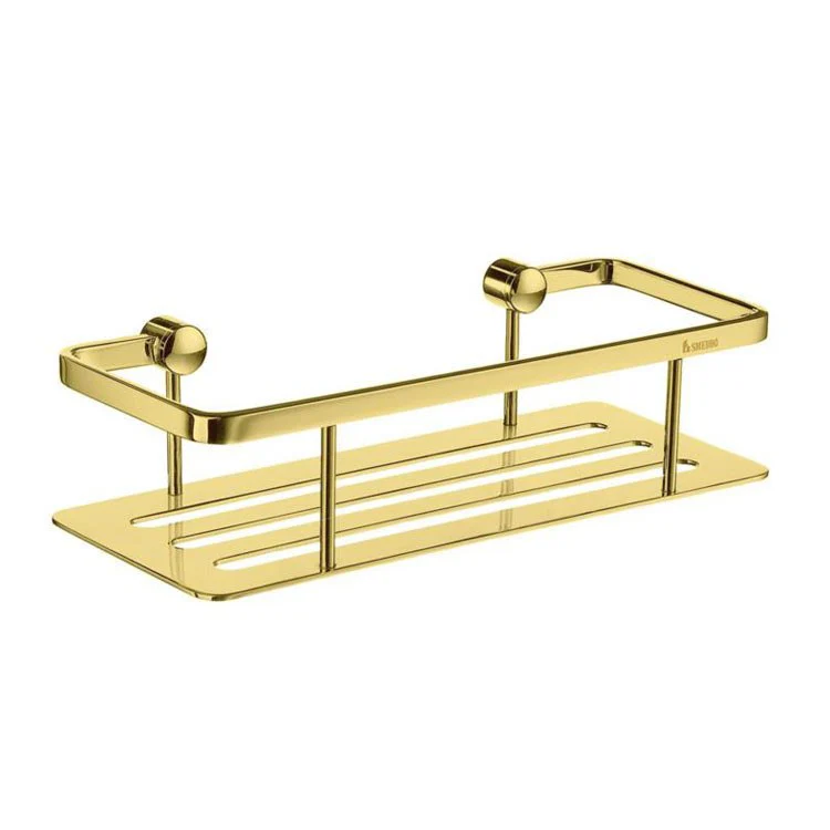 Shower Basket Sideline Polished Brass Wall Mount 4 x 9-7/8 x 2-3/8 Inch - Frankwebs