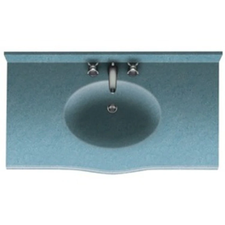 Vanity Top Europa Single Bowl 37 x 22-1/2 Inch ADA White Swanstone 1 Hole - Frankwebs