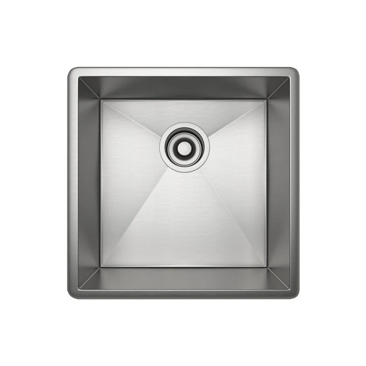 Prep Sink Forze 15 Inch Single Bowl 1 Hole Brushed Stainless Steel Undermount/Drop-In - Frankwebs