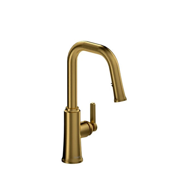 Kitchen Faucet Trattoria 1 Lever Brushed Gold 1.5 Gallons per Minute U-Spout - Frankwebs