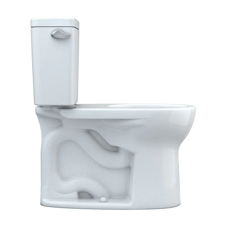 Toilet Drake 2 Pieces Universal Height Cotton Round Front ADA 30-1/8 Inch 1.28 Gallons per Flush Left Hand Chrome Less Seat - Frankwebs