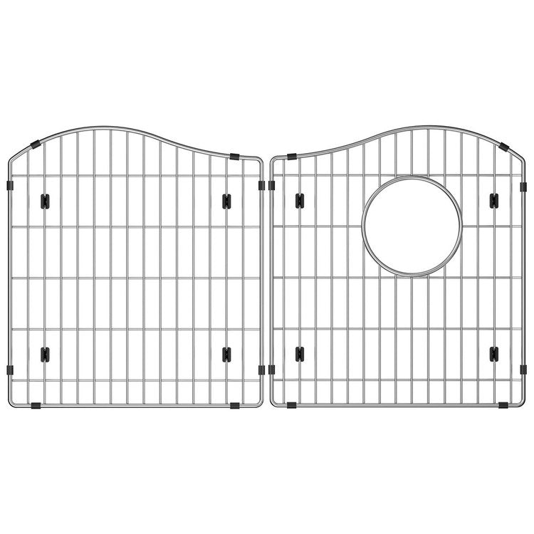 Sink Grid Bottom Grid 27.5 x 15 Inch Stainless Steel for Fits Bowl Size 30-5/16x17-7/8 Inch Bowls with Rear Right Drain Opening - Frankwebs