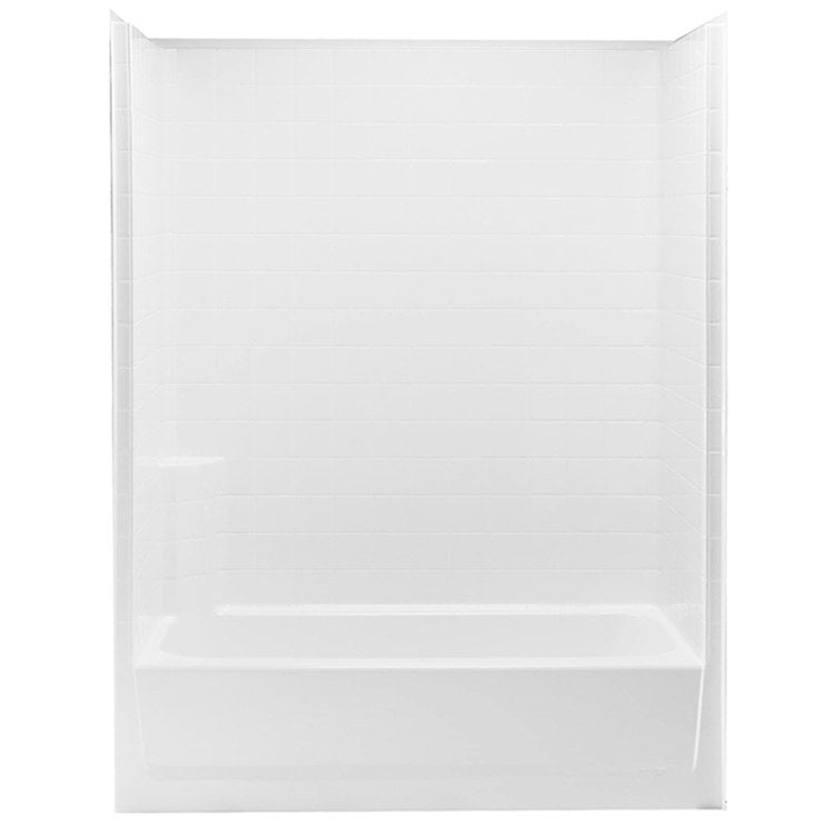 Tub and Shower Module Right Drain Bone 1 Shelf 50 Gallons 60 x 32 x 80-1/2 Inch - Frankwebs