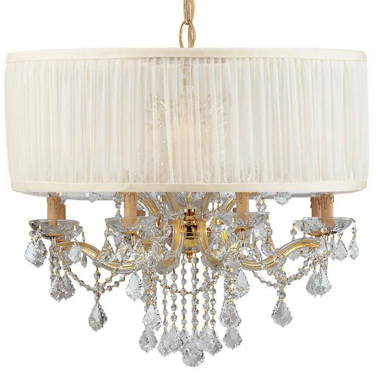 Brentwood Twelve-Light Drum Shade Chandelier - Frankwebs