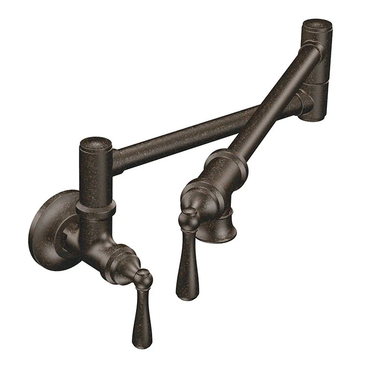 Traditional Two Handle Wall-Mount Pot Filler Faucet - Frankwebs