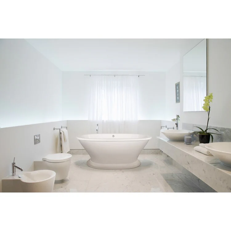 Soaking Tub Designer Collection Sophia 70 x 40 Inch Freestanding Tub Only End Bone Acrylic - Frankwebs