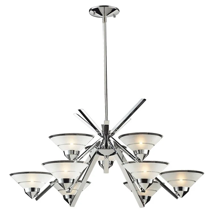 Refraction Nine-Light Two-Tier Chandelier - Frankwebs